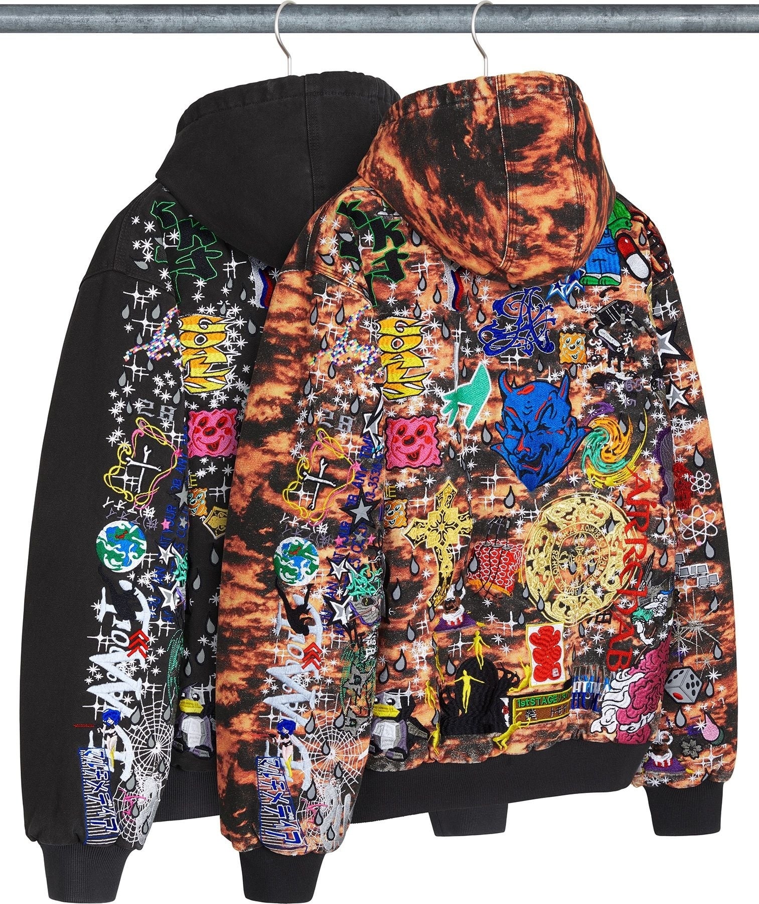AOI Embroidered Hooded Work Jacket